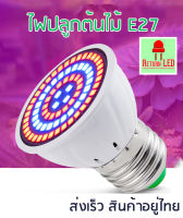 หลอดไฟปลูกพืช ไฟปลูกต้นไม้ 60LED ไฟปลูกพืช ขั้วหลอด E27 Full Spectrum โคมไฟเร่งโต สำหรับผักผลไม้ ดอกไม้ แคคตัส ไม้ดอกไม้ประดับ ไฮโดรไฮโดรโปนิกส์