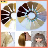 BRAIN 1PC 15 สี ใยสังเคราะห์ 15ซม. วิกผม ตรงยาว วิกผมตุ๊กตา อุปกรณ์ตุ๊กตา DIY