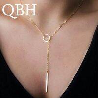 【DT】hot！ NK547 Punk Jewelry Minimalist Dainty Collier Round Bar Pendant Short Clavicle Necklace Chain