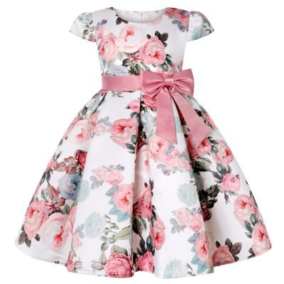 Girls Princess Dress Kids Printed Prom Gown Girls Dresses For Party And Wedding Children Evening Dresses Girl Birthday Clothes