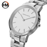 Top nd Design Simple Round Dial All Silver Women Watch Luxury Japan Movement Quartz Waterproof Wristwatch Female 2021 New