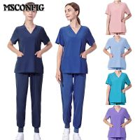 High Quality Medical Uniform Women Pet Hospital Clinical Workwear Surgical Set Pharmacy Work Clothes Nursing Accessories