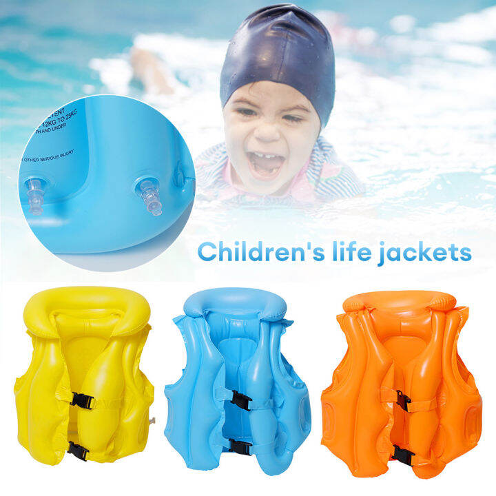 VIRWIR Swimming Vest for Kids Portable Inflatable Swimming Toddler ...