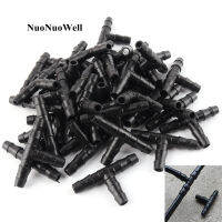 300/500 pcs 4/7mm ท่อ Tee Connectors หยดชลประทานบ้านสวนพืชดอกไม้ระบบรดน้ำอัตโนมัติ Sprinklers ข้อต่อ-Ludeiur