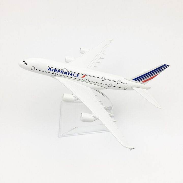 16ซม-เครื่องบินแอร์ฟแรนซ์แอร์บัส-a380เครื่องบินจำลองโลหะขึ้นรูปเครื่องบินของขวัญสำหรับสะสม