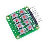 2x4 ปุ่มกด 4x2 ปุ่มกด 8 ปุ่มกด V1.00 ปุ่มคีย์บอร์ดเมทริกซ์สําหรับ Arduino AVR PIC 2 * 4 โมดูล AVR PIC