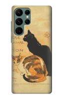 เคสมือถือ Samsung Galaxy S22 Ultra ลายโปสเตอร์แมววินเทจ Vintage Cat Poster Case For Samsung Galaxy S22 Ultra