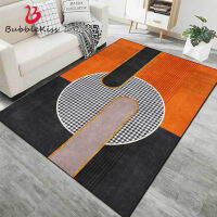 Bubble Kiss Orange Houndstooth Cars For Living Room Loop Pile Thicken Bedroom Bedside Corridor Customized Mat Home Decor Rugs