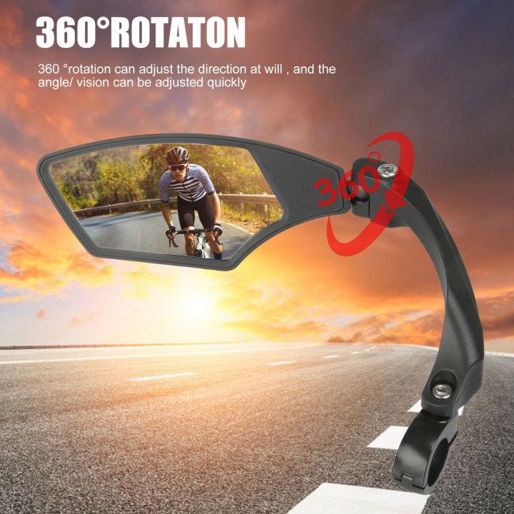 กระจกมองหลัง360หมุนได้360-กระจกมองหลังเลนส์กระจกกันกระแทกปรับได้