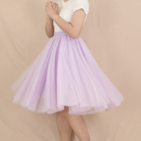 LARLA ✿ SK01PP กระโปรงสุ่ม กระโปรงเจ้าสาว Tutu Skirt สีม่วง