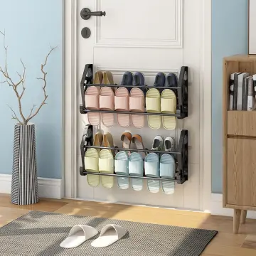 Buy Portible 3 in 1 Bathroom Slippers Rack Wall Mounted Shoe Organizer Rack  Folding Slippers Holder Shoes Hanger Towel Rack. (3) Online at Lowest Price  Ever in India | Check Reviews &