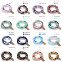 3Pcs/Set 8MM Beads Bracelet With Wish Tag Gem Natural Stone Bracelet Set For Women Men Healing Reiki Crystal Quartz Yoga Jewelry