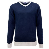 เสื้อสเวตเตอร์ รุ่น JURI Blue Navy-Beige Moonbeam