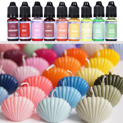 24สีเรซิ่น Pigment Liquid Colorant DIY เทียนสี Dye Epoxy Mold Craft Pigment เทียนสบู่ Colorant 10Ml