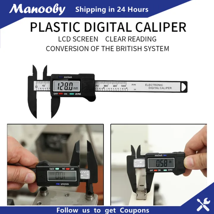 Manooby New 1 Pcs 100mm/150mm Digital Vernier Caliper Accurate Caliper Carbon Electronic