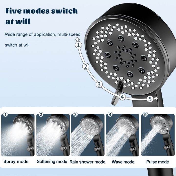 zhangji-5-modes-ajustable-high-pressure-shower-head-one-key-stop-water-water-saving-hand-held-shower-head-bathroom-accessories-showerheads