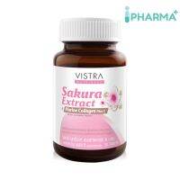 Vistra Sakura Collagen C 30S วิสทร้า ทริบิวท์ สารสกัดซากุระ &amp; มารีน คอลลาเจน พลัส ซี (30 เม็ด)[IP]