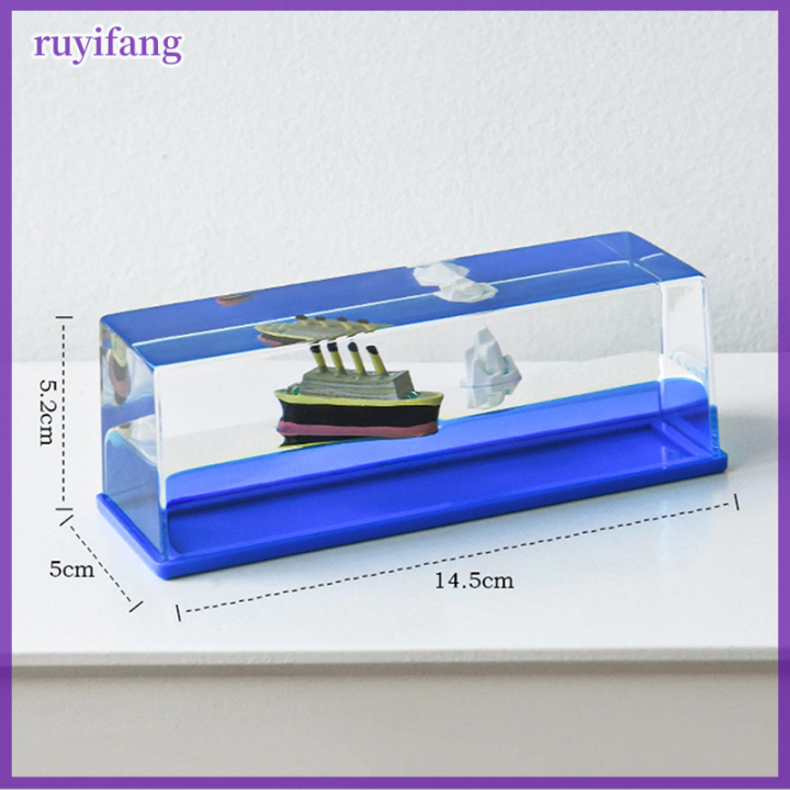 ruyifang-เรือสำราญสุดสร้างสรรค์ของตกแต่งรูปนาฬิกาทรายขวดน้ำดริฟท์เรือสุดสร้างสรรค์เครื่องประดับทะเล