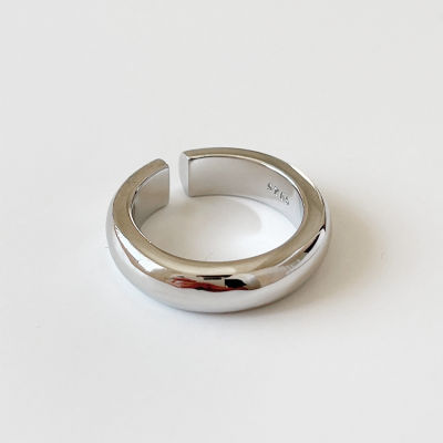 [COD] Fan Zhiqiao ญี่ปุ่นและเกาหลีใต้ 925 แหวนเงินแท้สไตล์เกาหลี INS แหวนแหวนแหวนเรียบแบบแหวนเดี่ยวแบบเรียบง่ายแหวนผู้หญิงแหวนเงิน