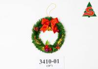 หรีดวันคริสต์มาสขนาด 10 นิ้ว พร้อมตกแต่ง The Christmas Wreath 10 inch.