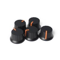 5PCS 24x15mm Potentiometer Knob Cap Flower-axis Volume Control Knobs Orange for Encoder