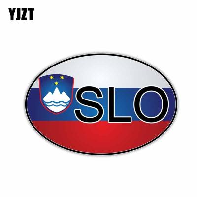 YJZT 12.7CM*8.4CM Car Sticker Slovenia Flag Country Code Body Window Decal 6-0927  Power Points  Switches Savers