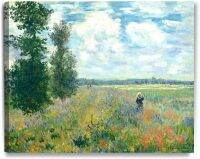 ทุ่งงาดำใกล้ Argenteuil Claude Monet ขั้นตอนก่อนทำศิลปะผ้าใบ Giclee ศิลปะบนผนังสำหรับการตกแต่งบ้าน30x24