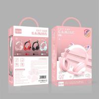 【Undine earphone】G19หูแมวสีชมพูน่ารักสาวชุดหูฟังสำหรับเล่นเกมพร้อมไมโครโฟนลดเสียงรบกวนสเตอริโอเพลง RGB แสงแฟลชหูฟังแบบมีสายผลิตภัณฑ์ใหม่