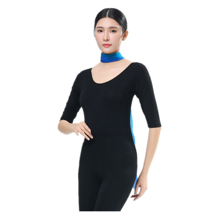 spot-parcel-post-latin-dance-body-etiquette-dancing-dress-wholesale-womens-practice-clothes-high-waist-manners-training-clothes-outfit-modal