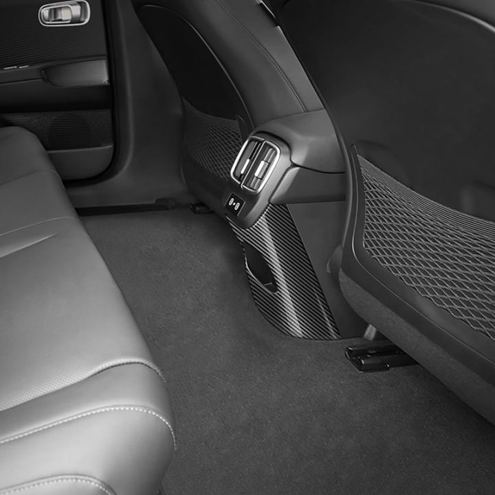 interior-carbon-fiber-style-rear-seat-a-c-vent-frame-air-outlet-cover-a-c-vent-frame-air-outlet-cover-anti-kick-protection-cover-for-hyundai-ioniq-6-2022-2023