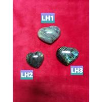 หินลาบราดอไลต์ (Labradorite) ทรงหัวใจ (หินพ่อมด  หินธรรมชาติแท้ เหลือบสวย