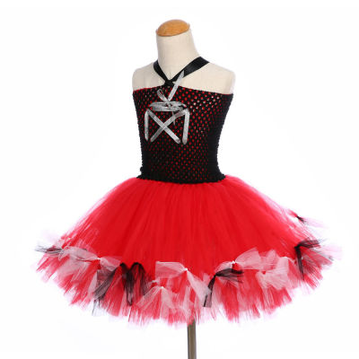 Pirate Tutu Dress for Girls Kids Halloween Cosplay Costume Girl Princess Party Dresses Children Captain Tulle Outfit Clothes Set