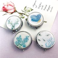 【CW】∈∈►  Metal Round Pill Boxes Drug Holder Medicine Tablet Storage