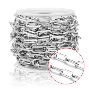 5M/Lot 1.2 1.5 2.0 2.4 3.0 mm Stainless steel Link Chain Bulk Necklace  Chains For