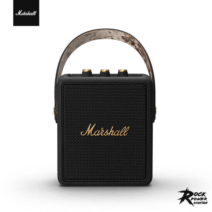 มาร์แชลลำโพงสะดวกmarshall-stockwell-ii-portable-bluetooth-speaker-speaker-the-speaker-black-ipx4wate-ลำโพงบลูทูธ-ลำโพงสำหรับใช้ในบ้าน-ลำโพงขนาดเล็ก