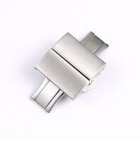 18mm 20mm 22mm Stainless Steel Solid Double Push Button Fold Watch Buckle Butterfly Deployment Clasp Watch Strapby Hs2023