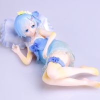 ตุ๊กตาอนิเมะ Re:Zero Rem (Afternoon Tea Party Ver) Lying Posture 18cm Figure Model Anime Re:Life in a Different World from Zero Figure Doll ตุ๊กตาโมเดล