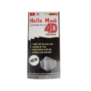Khẩu trang kháng khuẩn 4D Hello Mask chống virus cao cấp - Hộp 10 cái - Xám