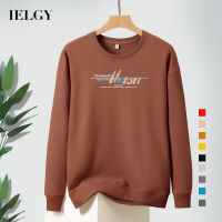 IELGY เสื้อสเวตเตอร์คอกลมแขนยาวผู้ชาย