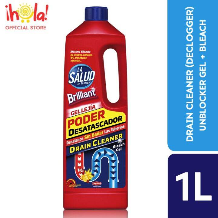 LA SALUD Brilliant Drain Cleaner Declogger Gel Bleach 1L Lazada PH