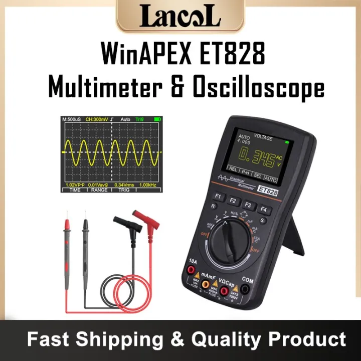ET828 2in1 Digital Multimeter Oscilloscope Smart Voltmeter Auto Range Graphical Multimeter for