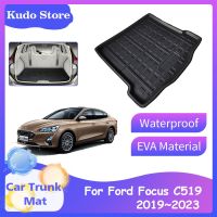 Alas Bagasi Mobil สำหรับ C519 MK4 Ford Focus ST LINE Sedan 2019 ~ 2023แผ่นรองที่เก็บของด้านหลังเบาะพื้นที่เก็บข้อมูลถาดพรมอุปกรณ์เสริม