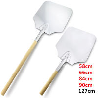 58 56 66ซม. อลูมิเนียมพิซซ่า Peel Shovel ไม้ Handle เค้กพลั่วเบเกอรี่เครื่องมือเครื่องตัดชีส Peels Lifter เครื่องมือพิซซ่า Shovel