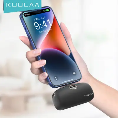 Kuulaa Powerbank พาวเวอร์แบงค์ ขนาดเล็ก แบบพกพา 5000mah Power Bank สําหรับSamsung Huawei Xiaomi iPhone 14 13 12 pro max แบตสำรองไร้สายแบบ Fast Charge iPhone 8 7 6 5 ของแท100%