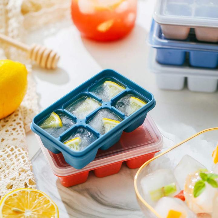 Ice Cube Trays Ice Cube Maker with Lid, Easy-Release Silicone Ice