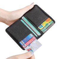 กระเป๋าสตางค์บัตรเครดิตหนังแท้ผู้ชายและผู้หญิงแฟชั่น Soft Thin ID Card Holder แบบพกพา Walet Slim Small Business Card bag กระเป๋าตังใส่บัตร