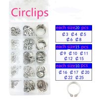 M3 - M25 Circlips untuk tipe poros A cincin penahan poros cincin jepit luar kartu circlip 304 penjepit baja tahan karat Musim Semi