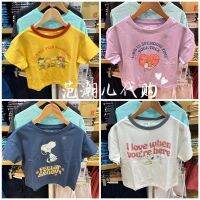 Uniqlo childrens clothing/girls Snoopy short version hot girl 23 summer parent-child new short-sleeved T-shirt 460101