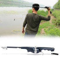 คันเบ็ดพับ Telescopic พร้อมรีลพร้อมสายหล่อแบบพกพา Lure Tackle เบ็ดตกปลา