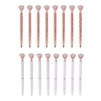 Diamond Pens Cute Metal Bling Diamond Pens with Black Ink Office Supply Gifts Pens for Christmas (4 Colors )